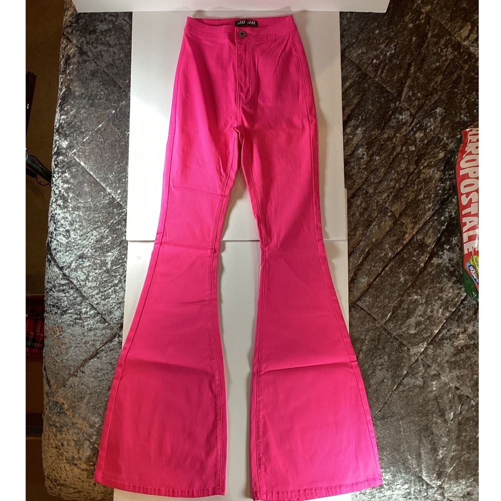 JC & JQ Flare Jeans Juniors Size Small Hot Pink EUC